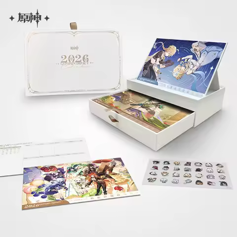 [Official Merch] Pre-sale Genshin Impact 2026 Desk Calendar Gift Box Ship in January 2026 Pre-order
