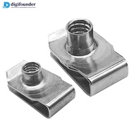 DIGIFOUNDER 10Pcs Car Spring Steel M4 M5 M6 M8 U Type Clips with Thread 8mm 5mm 6mm 4mm Reed Nuts fo