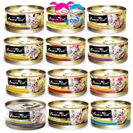 [Box Packing] Fussie Cat Black Label 80g Cat Canned Food AAFCO Wet Food Makanan Kucing Basah Tin Sup