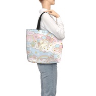 Sanrio Little Twin Stars Shoulder bag large capacity zipper shopping bag women's handbag
