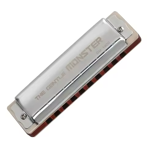 JDR Blues Harmonica Key C Gentle Monster GM-1920 Wood Armonica 10 Holes Harp for Professional Beginn