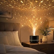 3-in-1 Galaxy Projector Humidifier & Essential Oil Diffuser, 7-Color Rotating Star Night Light with 