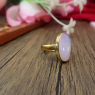 Opal | Certifed Natural Opal Stone | Opal stone Ring in 5 Metals - Baiduri Adjustable Ring Free Size