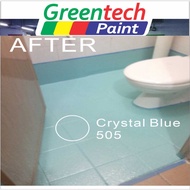 505 CRYSTAL BLUE 🔥1L GREENTECH EPOXY FLOOR PAINT TILES FLOOR PAINT WATERPROOF COATING EPOXY [Include
