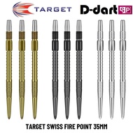 TARGET Dart Point - 35MM SWISS FIRE POINT BLACK/GOLD/SILVER REPLACEMENT STEEL DART POINT 3Pcs/Pack