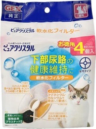GEX - (日版) 貓飲水機離子過濾片 濾芯 4片替換裝 -平行進口