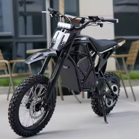 All Black EDB001 3000W Peak Electric Dirt Bike 48V 23AH Battery 58km/h Top Speed 50-60km Range Hydra