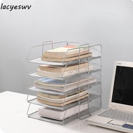 LACYESWV Stackable File Rack, Desktop Organizer File Organizer A4 File Storage Tray, Simple Papers R