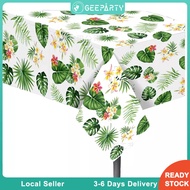 GeeParty Leaf Table Cloth Tablecover Aloha Tropical Theme Party Decorations Birthday Party