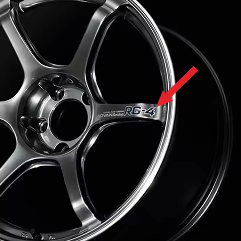 4x Car Styling Sticker for Casting-flow Forming ADVAN RG-4 Auto Wheel Hub Spokes Applique Letter Wor