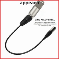 APPEAEA Audio Camera Mic Cord, 30cm/11.81in Stable Mini XLR 3Pin Male to XLR Male, Anti-Interference