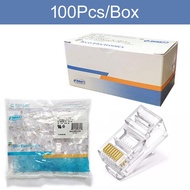 100pcs/Box High Quality RJ45 CAT6 / Cat 6E  Modular Plug Connector Cat 6