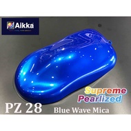 Aikka Supreme Pearlized PZ28 BLUE WAVE MICA Cat Kereta Motor Cat Bancuh Siap/ 2K Car Paint