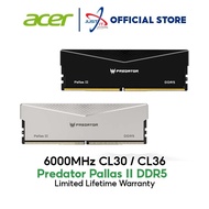 ACER PREDATOR PALLAS II DDR5 GAMING LONGDIMM / PC RAM 24GB*1 6000MHZ CL30 BLACK / SILVER
