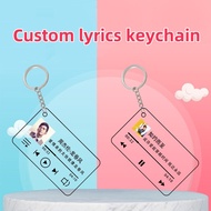 [Customized] Acrylic lyrics keychain customization, keychain lyrics customization, photo transparent