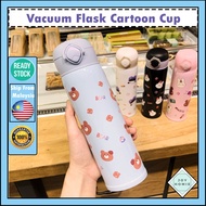 304 Stainless Steel Thermos Flask 3D Cartoon & Animal Print Vacuum Flask Bouncing Bottle Cap |