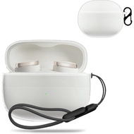 for Bowers & Wilkins Pi8 Wireless Earbuds Case Cover, NOUKAJU TPU Protective Cover(with Carabiner + 