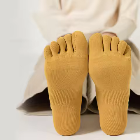 New Solid Color Cotton Five Toes Socks Five Fingers Socks Women Men Breathable Crew Socks Sports Run