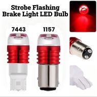 1pcs Strobe Flashing Car Brake Light Led Bulb 1157 7443 Auto Tail Brake Lamp Projector Bulb
