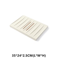 Oirlv สร้อยข้อมือแหวนกำมะหยี่4สีสร้อยคอต่างหูเครื่องประดับจัดแสดงเครื่องประดับถาดจัดระเบียบ P174 P17