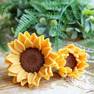 Sunflower Scented Candle Silicone Mould DIY Sunflower Flower Gypsum Diffuser Stone Ornament Mould - 