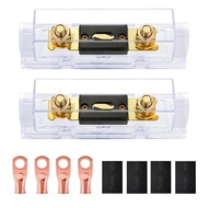 WF-2Pcs ANL Fuse Holder Bolt-On Fuse Car Fuse Holders Fusible Link With Fuse 200A Fuses AMP For RV C