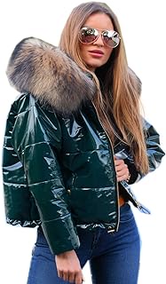 Women Winter Warm Down Jacket Thick Slim Flash Coat Down Outdoor Hood Parka Short Slim Jacket Black