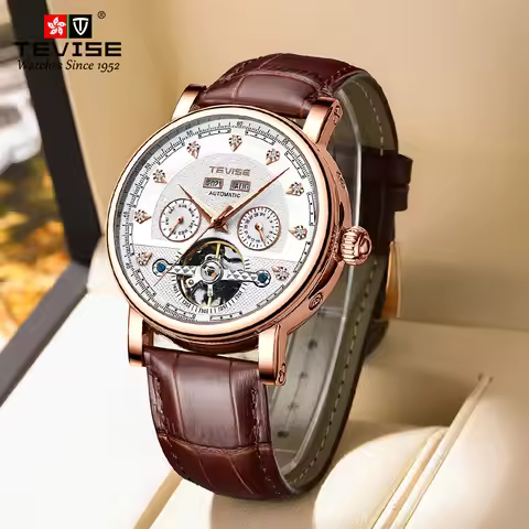 TEVISE Watch for Men Automatic Mechanical Movement with Calendar Luminous Fashion Casual Business Wr