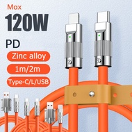 120W 6A Super Fast Charging Cable PD Type C Liquid Silicone Cable Quick Charge Type C to Type C Cabl