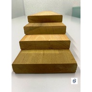 Chengal Solid Kayu 1" x 4" x 6 ft(18mm x 93mm x 6 ft)(E4E Rounded) - Ketam