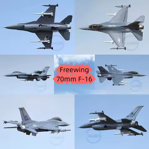 Freewing 70mm Edf Jet F-16c Fighting Falcon V2 Rc Airplane Scale Model Aircraft Remote Control Hobby