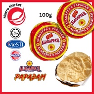 Alagappa's Original Papadam 100g Keropok Papadam Sedap & Rangup