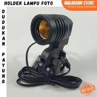E27 Socket Photo Lamp Holder with Umbrella Holder Studio Lamp Holder/ E27 Lamp Socket/