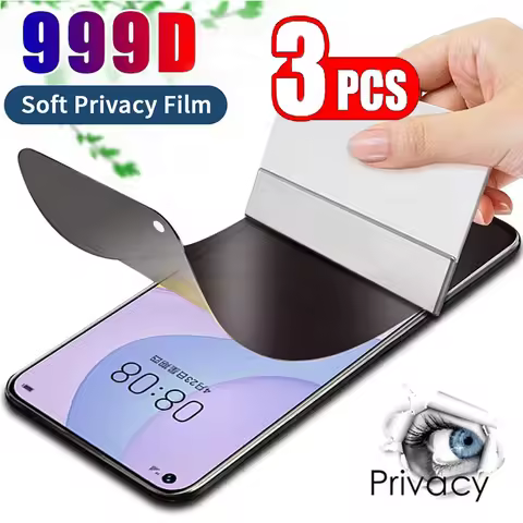 3Pcs Privacy Hydrogel Film For OPPO Realme 12 11 10 11X 9 8 7 Pro 9i 8i C67 C55 C51 C53 C35 C25S C25