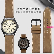 ~~ Frosted Genuine Leather Watch Strap Alternative Timex Timex T49905 T49963 Suede Cowhide Strap 20mmY