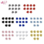 Abbraccia 10Pcs Christmas Poinsettia Artificial Flowers Ornaments, 5.7inch Glitter Flowers for Holid