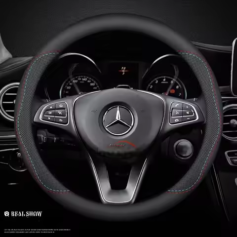 Car Leather Steering Wheel Cover for Mercedes-Benz GLE S GLE GLS G GL CL ML R SL GLK 400 450 500 350
