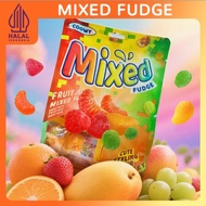 Coowy[COD]Mixed fudge Gummy 500g Gula-gula Bergetah Buah Aneka Halal Mangga Oren Strawberi dan Grape