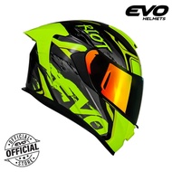 EVO GT-PRO Riot Full Face Dual Visor Helmet With Free Clear Lens