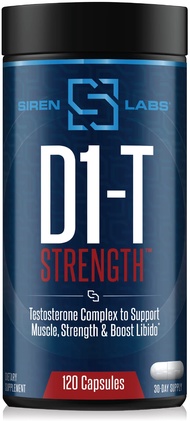 Siren Labs D1-T Strength Testosterone Booster for Men Mass Gainer with D-Aspartic Acid - Monster Mus