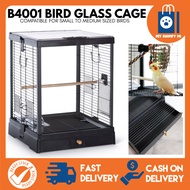 Dayang B4001 Bird Cage Viewing Cage Parrot Cage Budgie Lovebird High Tempered Panoramic Glass