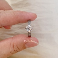 Real Moissanite Classic Star Queen Ring S925 Sterling Silver 2ct 3ct Round Cut Moissanite Diamond We