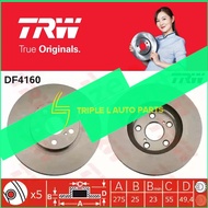(2 pcs) TRW Disc Brake Rotor Front for DF4160 Toyota Celica ZZT230 ZZT231 1999-2005 (275mm)