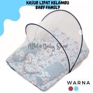 Kasur Bayi Set Bantal Peang Guling Lipat Kelambu Matras Tenda Karakter Perempuan Lelaki Baby Family 