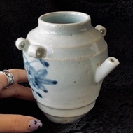 中國 清三代青花瓷四耳水注 │ 文房四寶 清雅脫俗 文人雅士