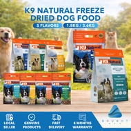 K9 Natural Freeze Dried Dog Food 1.8kg 3.6kg - Lamb Chicken Beef Hoki Salmon Complete Balanced Meal