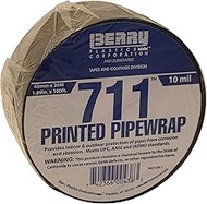 Berry Plastics 711D PVC Utility Pipewrap Tape: 2 in. x 30 yds. (Black/with Printing)