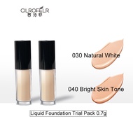 CILROFELR Trial Pack Liquid Foundation 0.7g Sample Moisturizing Foundation Long-Lasting Makeup Easy 