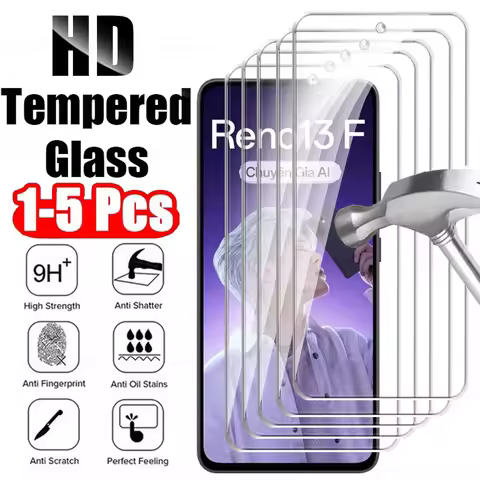1-5Pcs Tempered Glass For Oppo Reno13 F Screen Protector Oppo Reno 13 F Crystal Reno13F 13F 4G 5G Gl