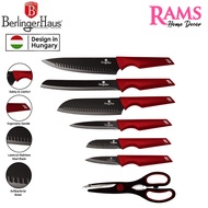 Berlingerhaus 7 Pcs High Quality Knife Set / Chef's Knife / Santoku Knife / Set Pisau Dapur - Metall